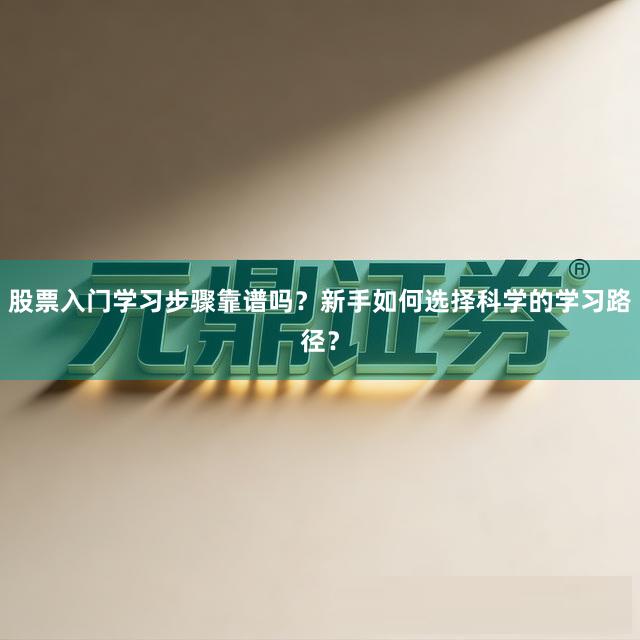 股票入门学习步骤靠谱吗?新手如何选择科学的学习路径?