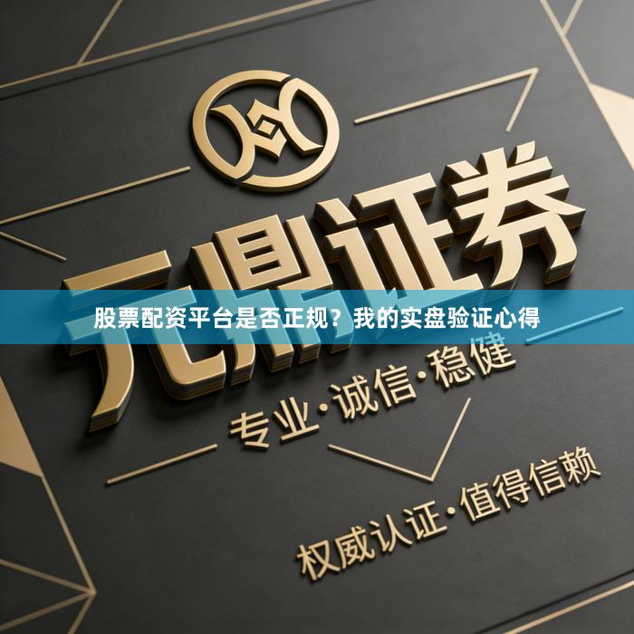 股票配资平台是否正规？我的实盘验证心得