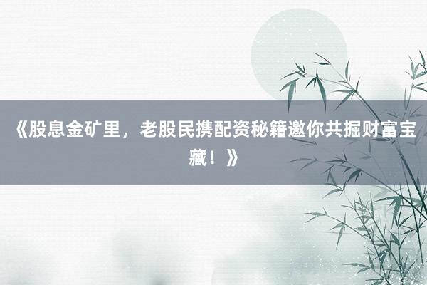 《股息金矿里，老股民携配资秘籍邀你共掘财富宝藏！》