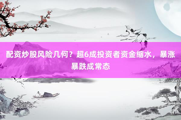 配资炒股风险几何？超6成投资者资金缩水，暴涨暴跌成常态