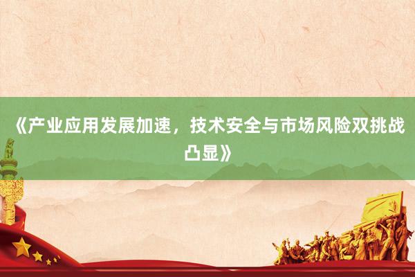 《产业应用发展加速，技术安全与市场风险双挑战凸显》