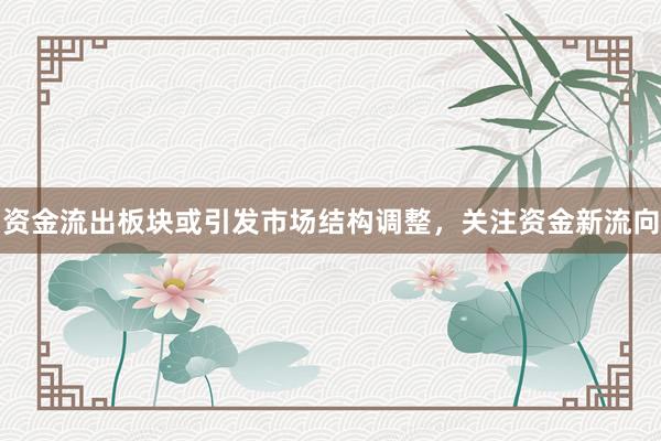 资金流出板块或引发市场结构调整，关注资金新流向